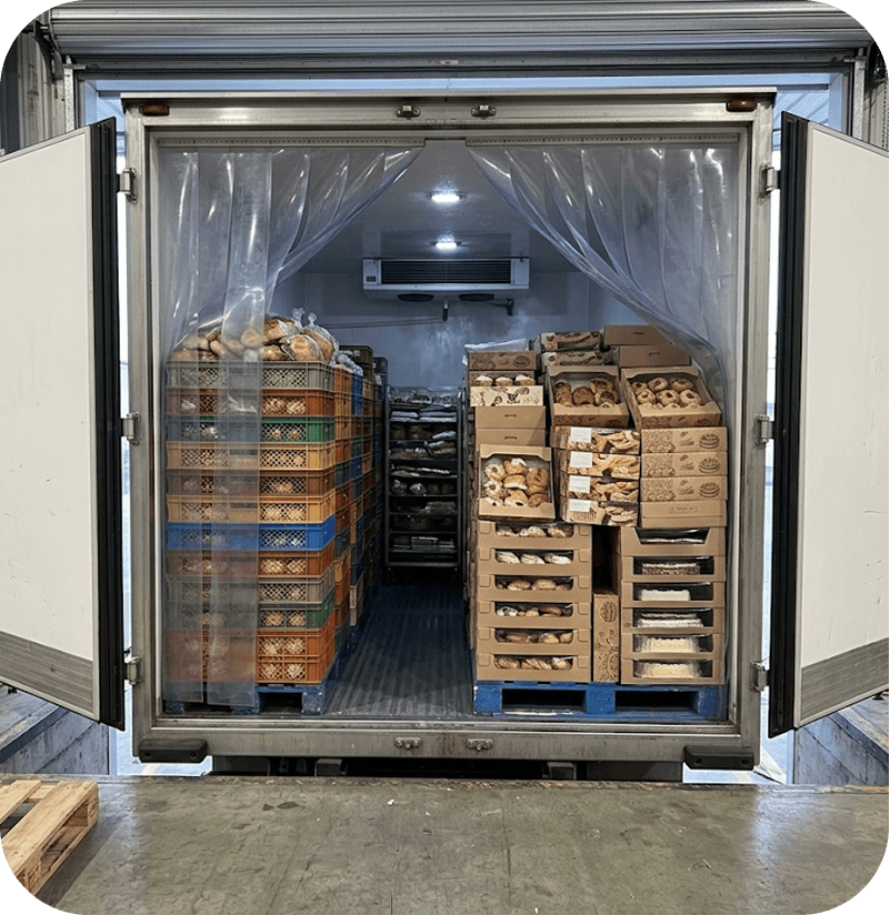 Temperature-controlled logistics for bakery product delivery