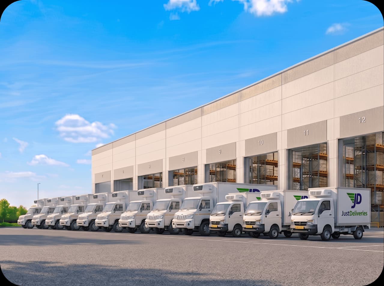 Just Deliveries temperature-controlled vehicle fleet for partner drivers and vehicle owners